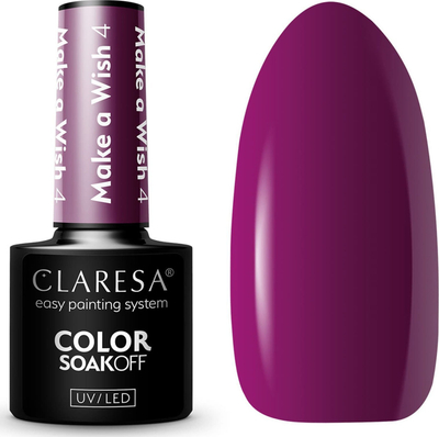Llakk xhel për thonj Claresa SoakOff Make a Wish Shade 4, UV LED, 5 g