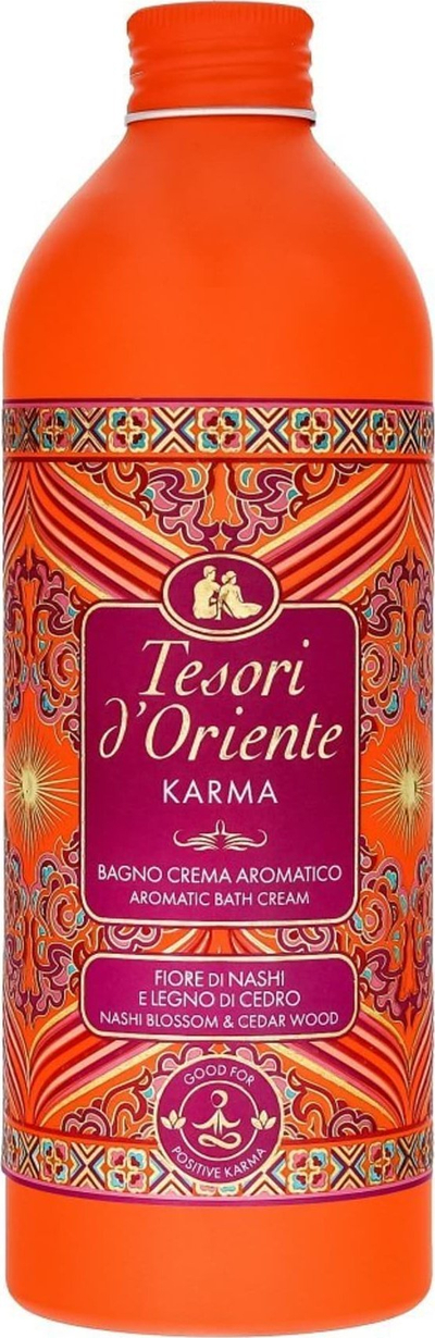 Kрем за бања Tesori d Oriente Karma, 500ml, цветови наши и кедрово дрво