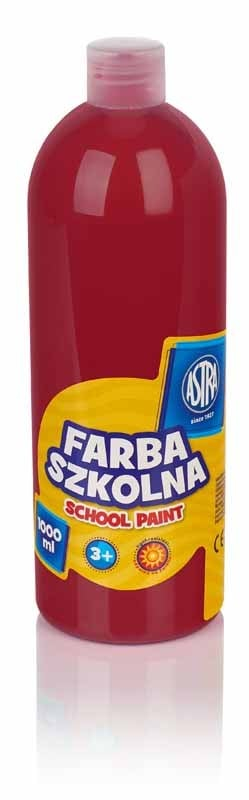 Училишна боја Astra, 1000 ml, темно црвена боја