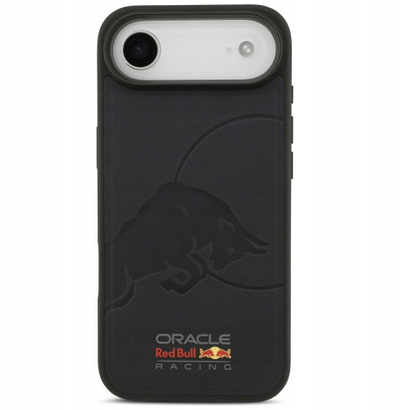 Mbulesë telefoni Red Bull Case Meshed Debossed Bull MagSafe për iPhone Air, plastike dhe lëkurë eko, blu navy