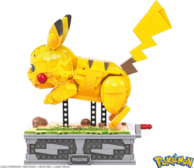 Set ndërtimi MEGA Pokémon Motion Pikachu, 1095 copa, model koleksion, i verdhë