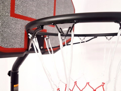 Kosh basketbolli Leantoys, portativ, me lartësi që e rregullon vetë, i zi