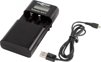 Karikues baterish Ansmann Powerline Vario X, Li-Ion NiMH, me ekran LCD, i zi