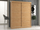 Garderobë me dyer rrëshqitëse Topeshop Iga 160, 200x160x61 cm, dekor Artisan Oak