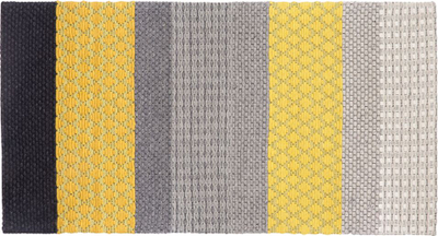Tapet AKKAYA Wool Area Rug, 80 x 150 cm, lesh poliester, e verdhë me gri
