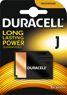 Bateri Duracell J 4LR61, alkaline, 6V