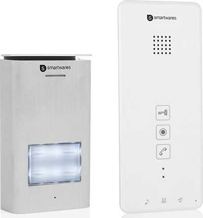 Aksesor interkomi DoorBird A1071, konvertues 2‑përçor në Ethernet, PoE, i zi