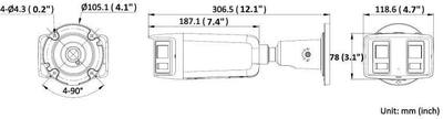 Kamerë IP Hikvision DS-2CD2T67G2P-LSU/SL, 2.8mm, me rrjet, e bardhë