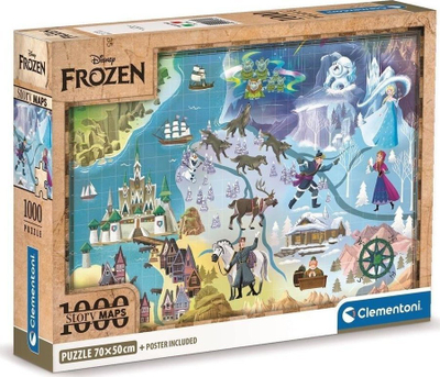Puzzle Clementoni Disney Frozen 39784, 1000 copa, 70 x 50 cm, shumëngjyrësh