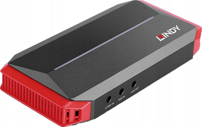 Karta kapje video Lindy 43377, HDMI USB 3.2, 4K 30Hz, e zezë
