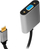 Adapter USB C në VGA, 1080p, trup alumini, kabllo 0.15m