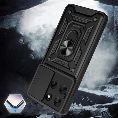 Futrollë telefoni Tech-Protect Camshield Pro për Motorola Moto G86 5G, me mbrojtje kamere, silikon, e zezë