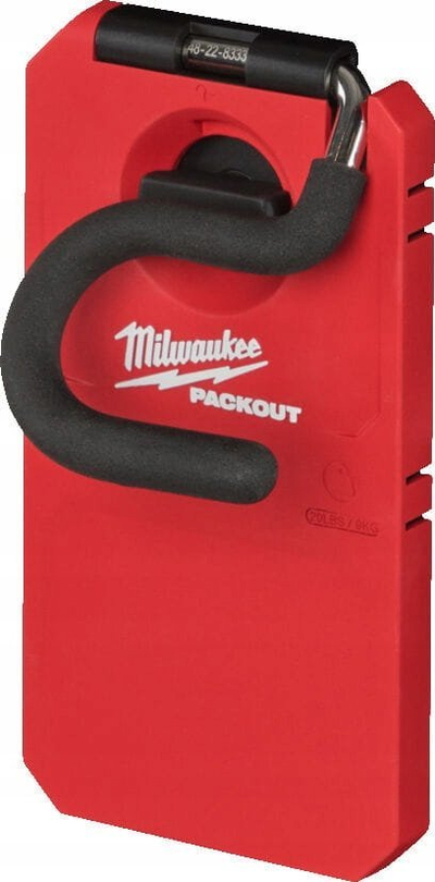 Varëse çeliku Milwaukee PACKOUT Steel Hook, 178mm, kapacitet 6kg, e kuqe