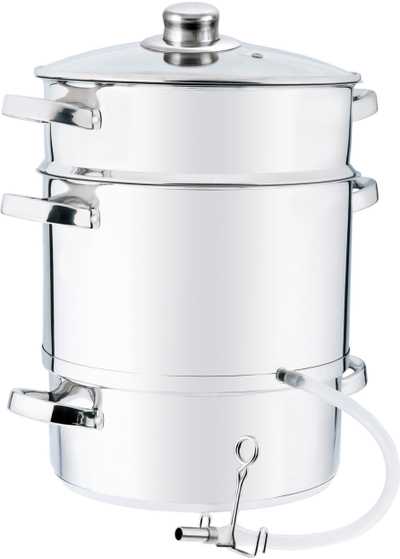 Tenxhere avullore për lëngje Okko, 5L, çelik inox, argjendtë