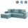 Sofa këndore Monaco 240x170x86Hcm (HM3257.27), gjelbër