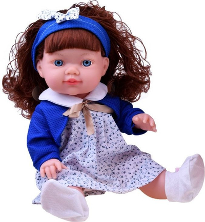 Kukull folëse Baby MayMay Blue, 37 cm, me zë, blu