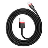 Kabllo USB Baseus CALKLF-A19, USB A në Lightning, 0.5 m, e zezë kuqe