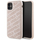 Mbrojtëse telefoni Karl Lagerfeld Quilted K Pattern për iPhone 11, skeç antishok, rozë