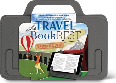 Mbajtëse libri për udhëtim The Travel Book Rest, e vogël, e lehtë, gri