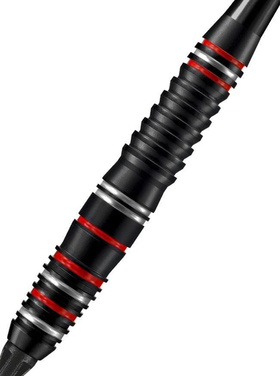 Shigjeta dart Harrows Fire Softip, high grade alloy, për tabela elektronike, e zeza me të kuqe