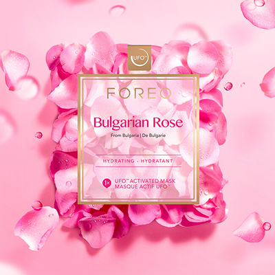 Maskë hidratuese për fytyrë Foreo Bulgarian Rose, 6 x 6 g