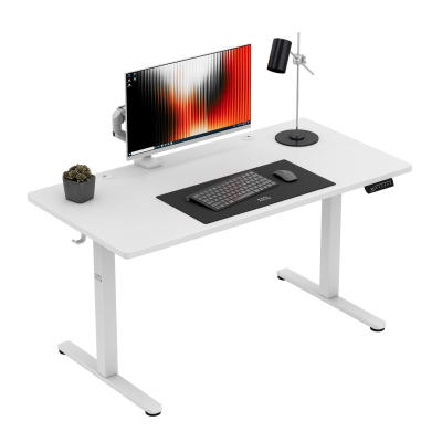 Tavolinë elektrike Mark Adler Leader 7.3, 140x70 cm, lartësi e rregullueshme, e bardhë