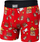 Boxer burrash Saxx Vibe SXBM35, viskozë elastike, BallPark Pouch, i kuq me print