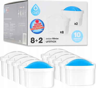 Fishek filtri uji Dafi Unimax Standard Magnesium, set me 10 copa, i bardhë