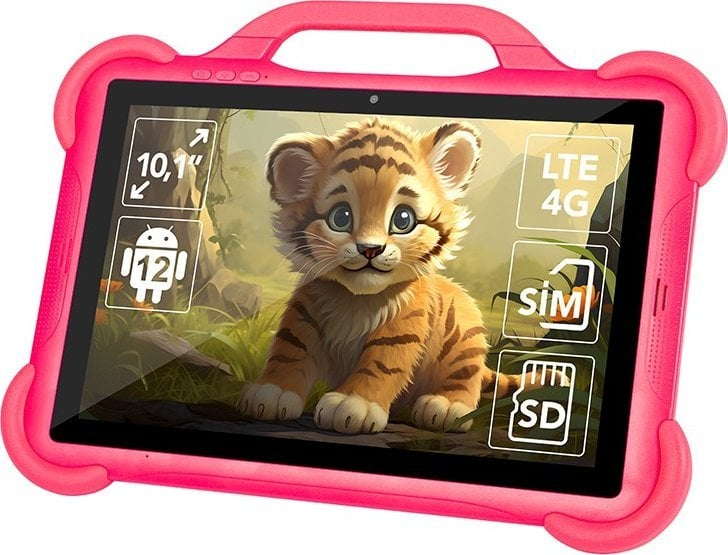 Tablet për fëmijë BLOW KidsTAB8, 8", 4G, 4/64GB, rozë me mbulesë