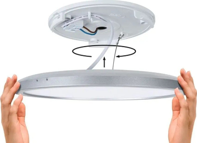 Panel tavanor LED Paulmann Atria Shine, 19cm, dritë neutrale 840, krom