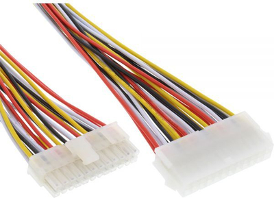 InLine ATX Кабел за Продолжување на Напојување 24pin Женски до 20+4pin Машки, 0.45 m