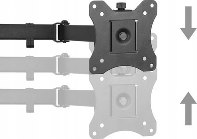 Kllapë tavoline King Mount KG-1019 për 2 monitorë 12"-27", VESA 75x75 / 100x100, 8 kg, e zezë