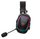Kufje gaming Havit H2039BG, pa tela, RGB, të zeza me të kuqe