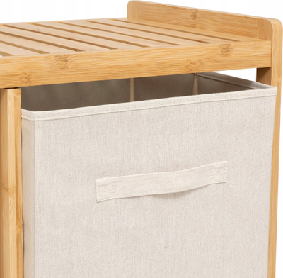 Kuti rrobash Kpeov Regl Bamboo, 66 x 33.3 x 78.5 cm, ngjyrë natyrale