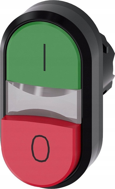 Buton i dyfishtë Siemens SIRIUS ACT 3SU1000-3BB42-0AK0, 22mm, plastik, jeshil dhe i kuq
