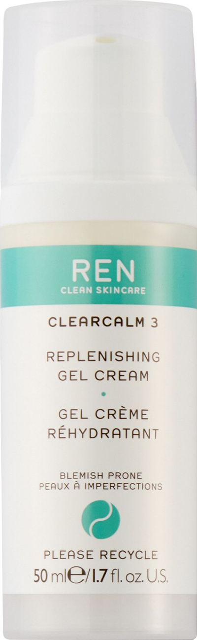 Krem-xhel fytyre REN Clearcalm 3, 50 ml, për lëkurë me akne, i bardhë
