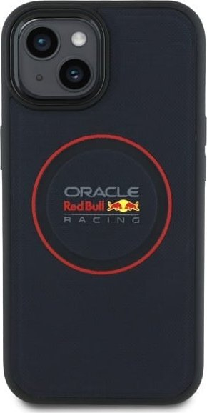 Këllëf telefoni Red Bull RBHMP15S24PUILVR për iPhone 15 6.1\", MagSafe, lëkurë navy