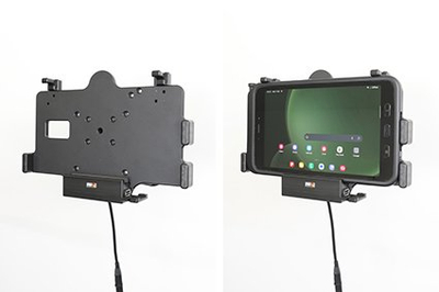 Активен држач Brodit за Samsung Galaxy Tab Active 3 и 5, USB Type C, фиксно монтирање 12/24V, црна