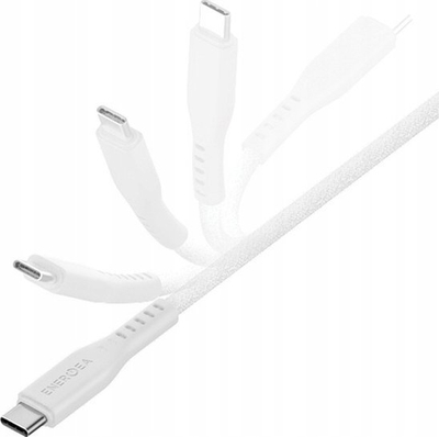 Kabllo karikimi Energea Cable Flow, USB C në USB C, 1.5m, 240W 5A, e bardhë