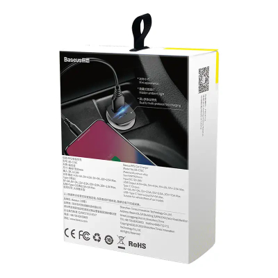 Karikues makine Baseus Square PPS CCALL-AS01, 30W, USB-A USB-C, i zi