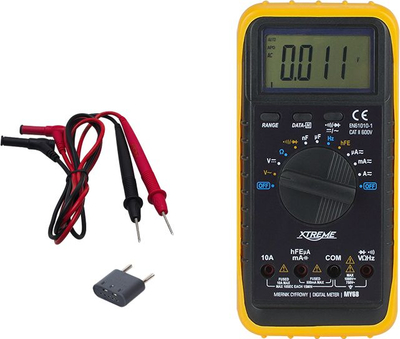 Multimetër dixhital XTREME MY68, ekran LCD, matje tensioni dhe temperature, i zi