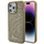 Kapak telefoni Guess Square Mirror për iPhone 15 Pro Max, plastike TPU, efekt pasqyre, ngjyrë ari