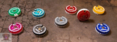 Aksesor loje tavoline Epic Loot Box Tracker, sete 9 copë, diametër 20 mm, me magnet