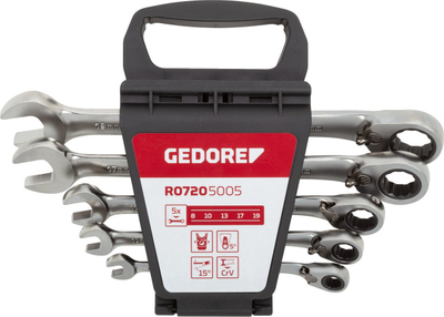Set çelësa me raglazh Gedore RED 3300872, 5 copa, 8-19 mm