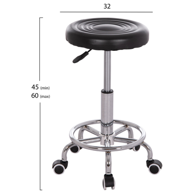 Stol rrotullues Homemarkt IRIS HM212.21, set 2 copë, 45-60cm, i zi