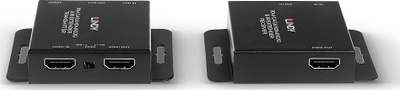 Sistem transmetimi HDMI Lindy I/O Extender 38208, 4K, deri 50m CAT6, i zi