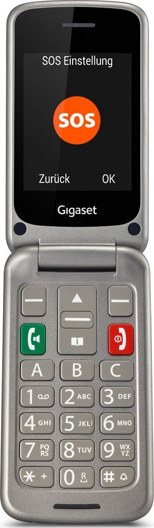 Telefoni për të moshuar Gigaset GL590, 2.8", Dual SIM, argjendtë