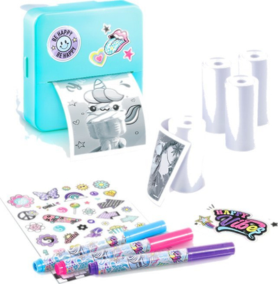 Printer xhepi Canal Toys Photo Creator, portativ, me aplikacion AI, blu