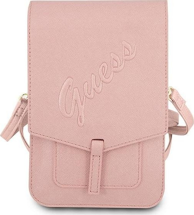 Çantë Guess Saffiano Script GUWBRSAVSPI për telefon, rozë