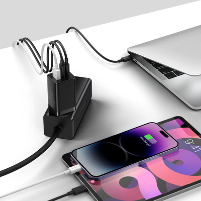 Karikues Baseus GaN5 Pro, 2x USB-C, USB-A, 65W, i zi